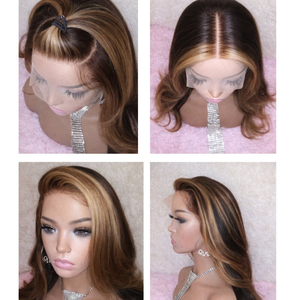 ✨1b/30/27 Highlight 20 in Human Hair Lace Wig Customized 13x6 Versatile Look✨